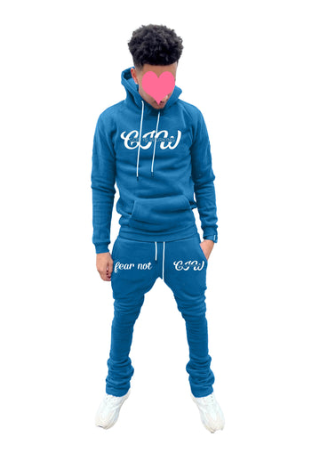 GIW “Fear Not” Stacked Sweatsuit – Royal Blue